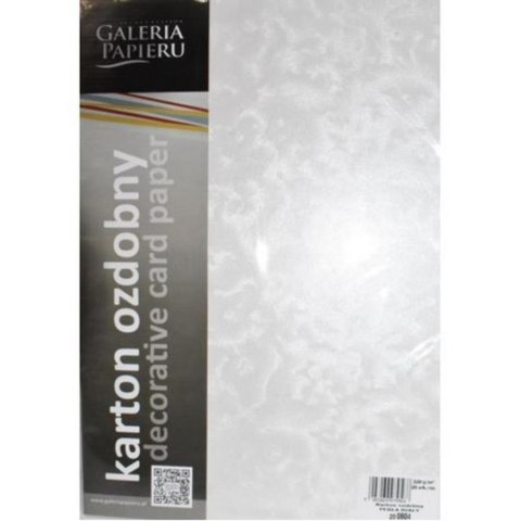 KARTON OZDOBNY A4 BIAŁY PERŁA 220G GALERIA PAPIERU 979568 ARGO