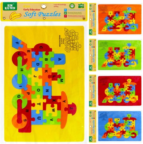 KLOCKI PIANKOWE PUZZLE LOKOMOTYWA MEGA CREATIVE 481185 MEGA CREATIVE