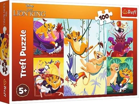 PUZZLE 100 ELEMENTÓW DZIELNY KRÓL LEW DISNEY TREFL 16478 TR TREFL