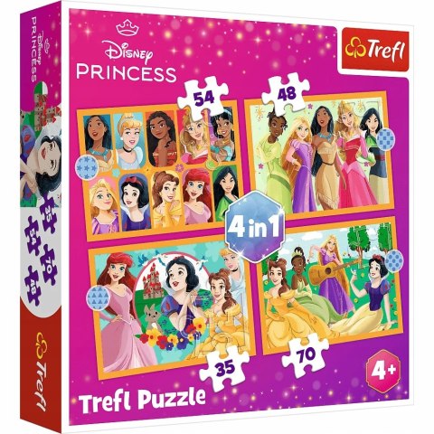 PUZZLE 4W1 DISNEY BAJKOWE HISTORIE TREFL 34651 TR TREFL