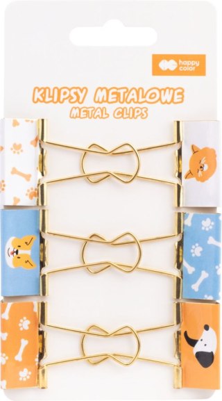 KLIPSY METALOWE ZESTAW CAT&DOG, 6 SZT, HAPPY COLOR GDD