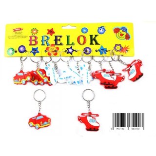 BRELOK GUMOWY 4 CM POJAZDY OP.12 SZT. MIDEX D42974 TOYS