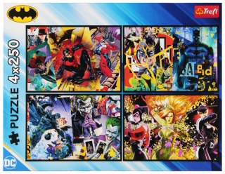 PUZZLE 4X250 BATMAN W AKCJI TREFL 13310 TR TREFL