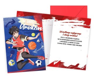 KARNET PR-560 URODZINY ANIME, CHŁOPIĘCE, PIŁKI PASSION CARDS - KARTKI