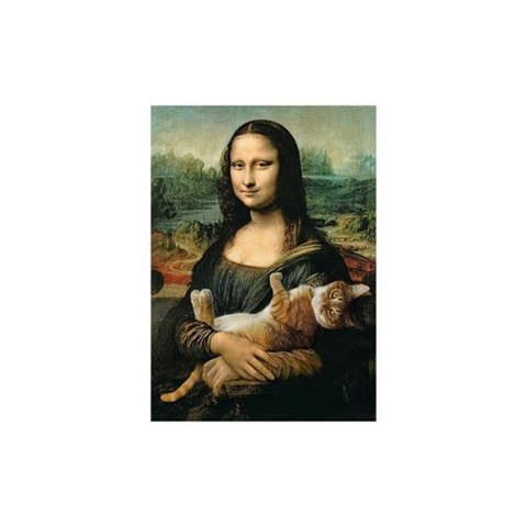 PUZZLE 500 ELEMENTÓW MONA LISA I KOT MRUCZEK TREFL 37294 TR