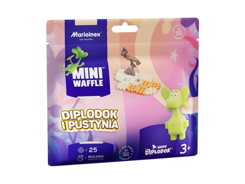 KLOCKI KONSTRUKCYJNE MINI WAFFLE 25EL. DIPLODOK I PUSTYNIA MARIOINEX 906170 MARIOINEX