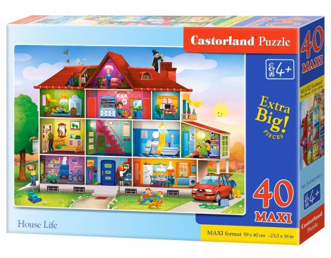 PUZZLE 40 MAXI PODŁOGOWE HOUSE LIFE CASTORLAND B-040346 CASTOR