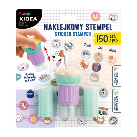 STEMPEL Z NAKLEJ MIX 150SZT DERF KIDEA B/C DERFORM