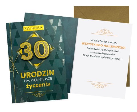 KARNET URODZINY 30 B6 Z KOP KUKART DK-1119 PASSION CARDS - KARTKI