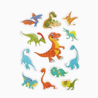 NAKLEJKI 15X20 CM ŻELOWE DINOZAURY STICKER BOO 537778 STICKERBOO-NAKLEJKI