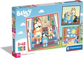 PUZZLE 3X48 ELEMENTÓW BLUEY CLEMENTONI 25308 CLM CLEMENTONI