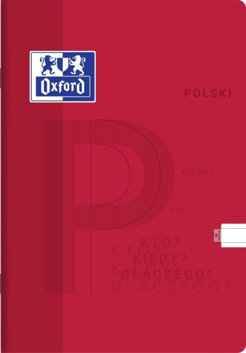 ZESZYT OXFORD JĘZYK POLSKI A4 60 KARTEK W LINIĘ Z MARGINESEM HAMELIN