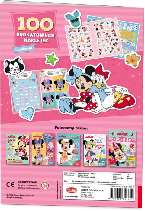 MINNIE. 100 BROKATOWYCH NAKLEJEK AMEET