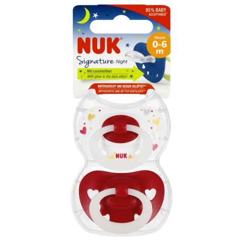 NUK SMOCZEK USPOKAJAJĄCY SILIKONOWY 0-6M SIGNATURE NIGHT MIX 10175270 NUK