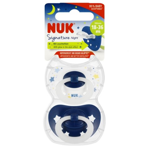 NUK SMOCZEK USPOKAJAJĄCY SILIKONOWY 18-36M SIGNATURE NIGHT MIX 10177166 NUK