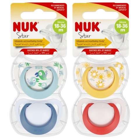 NUK SMOCZEK USPOKAJAJĄCY SILIKONOWY 18-36M STAR MIX 10739734 NUK