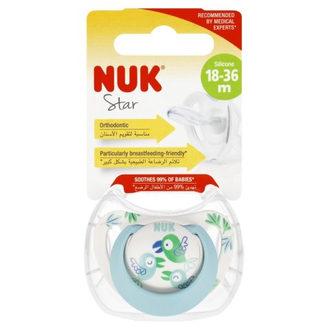 NUK SMOCZEK USPOKAJAJĄCY SILIKONOWY 18-36M STAR MIX 10739748 NUK