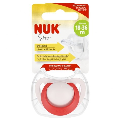 NUK SMOCZEK USPOKAJAJĄCY SILIKONOWY 18-36M STAR MIX 10739748 NUK