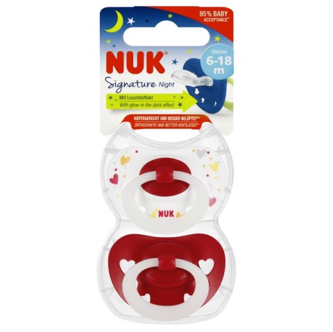 NUK SMOCZEK USPOKAJAJĄCY SILIKONOWY 6-18M SIGNATURE NIGHT MIX 10176276 NUK