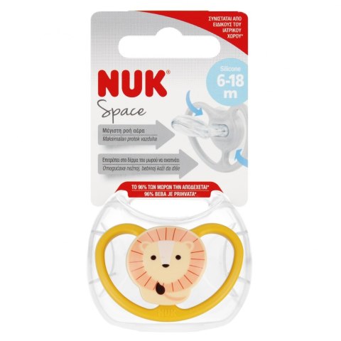 NUK SMOCZEK USPOKAJAJĄCY SILIKONOWY 6-18M SPACE MIX 10736385 NUK