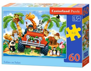 PUZZLE 60 ELEMENTÓW SOFTIES ON SAFARI CASTORLAND B-06793 CASTOR