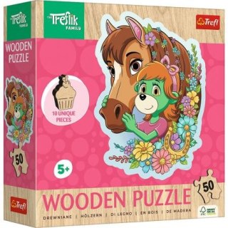 PUZZLE DREWNIANE 50 ELEMENTÓW WESOŁA RODZINA TREFL 20259 TR TREFL