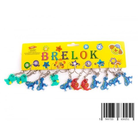 BRELOK GUMOWY 3 CM DINOZAUR OP.12 SZT. MIDEX 0662L MID TOYS