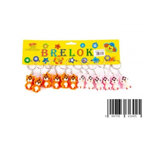 BRELOK GUMOWY TYGRYS 4 CM OP.12 SZT. MIDEX 0828I TOYS