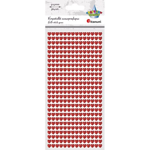 KRYSZTAŁKI SAMOPRZYLEPNE SERDUSZKA TITANUM CRAFT-FUN SERIES HASTA