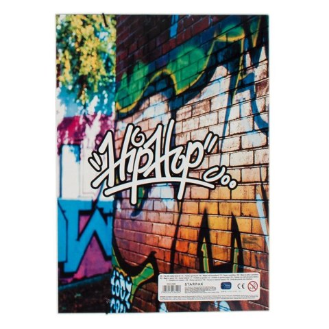 TECZKA Z GUMKĄ A4, GRAFFITY STARPAK 429892 STARPAK