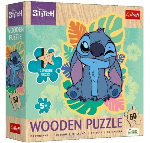 PUZZLE DREWNIANE 50 ELEMENTÓW WESOŁY STICH TREFL 20281 TR TREFL