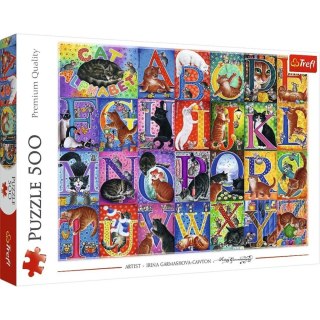 PUZZLE 500EL KOCI ALFABET TREFL 37527 TR TREFL