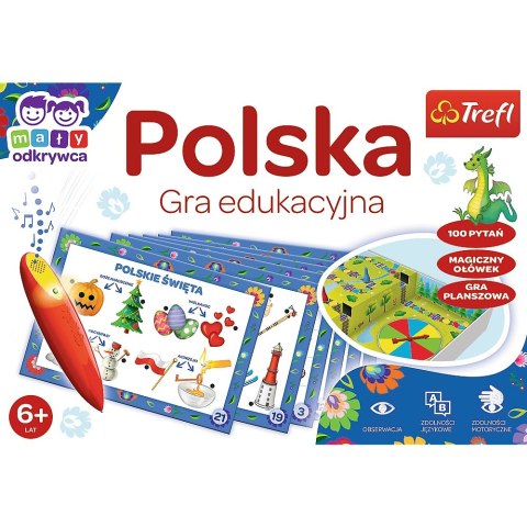 GRA EDUKACYJNA POLSKA Z MAGICZNYM OŁÓWKIEM TREFL 02114