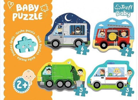 PUZZLE BABY CLASSIC 3,4,5,6EL POJAZDY TREFL 36071 TREF