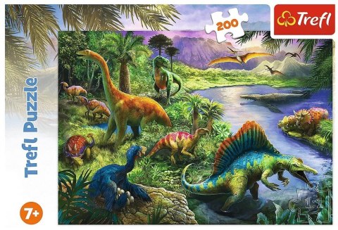 PUZZLE 200 ELEMENTÓW 13281 DRAPIEŻNE DINOZAURY TREFL 13281 TR