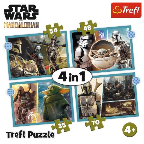 PUZZLE 4W1 MANDALORIAN STAR WARS PUD TREFL 34397