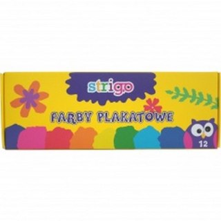 FARBY PLAKATOWE 12 KOLORÓW STRIGO SSC032