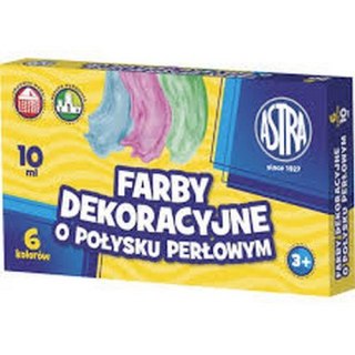 FARBY PLAKATOWE 6 KOLORÓW 10 ML PERŁOWE ASTRA 83411902