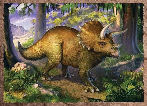 PUZZLE 4W1 CIEKAWE DINOZAURY PUD TREFL 34383