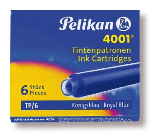 NABOJE DO PIÓR KRÓTKIE CZARNO-NIEBIESKIE 6SZT PELIKAN