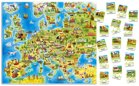 PUZZLE EDUKACYJNE MAPA EUROPY CASTORLAND E-227