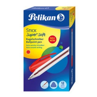 DŁUGOPIS ZAMYKANY STICK SUPER SOFT CZERWONY PELIKAN