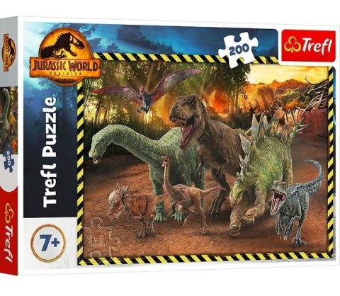 PUZZLE 200EL DINOZAURY Z PARKU JURAJSKIEGO TREFL 13287 TREF