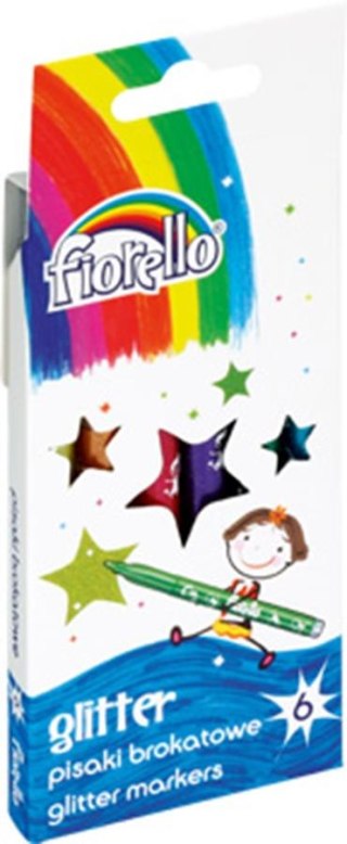 PISAKI BROKATOWE GLITTER 6 KOL. FIORELLO GR-118