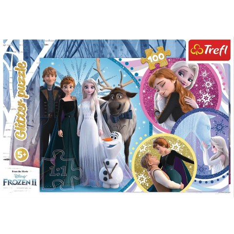 PUZZLE 100 ELEMENTÓW GLITTER W BLASKU MIŁOŚCI TREFL 14817 TR