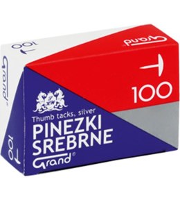 PINEZKI BIUROWE SREBRNE GRAND S100 100 SZT.