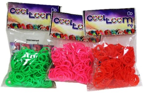 Gumki Cool Loom | Jednokolorowe 200szt.