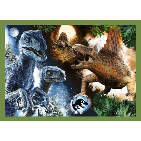 PUZZLE 4W1 GROZNE DINOZAURY TREFL 34607