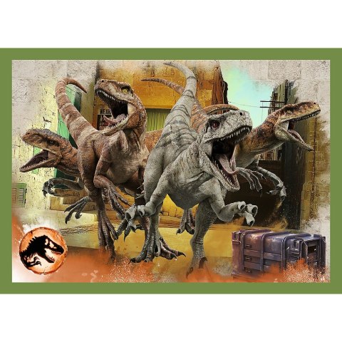 PUZZLE 4W1 GROZNE DINOZAURY TREFL 34607