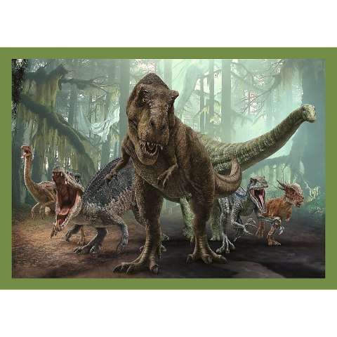 PUZZLE 4W1 GROZNE DINOZAURY TREFL 34607